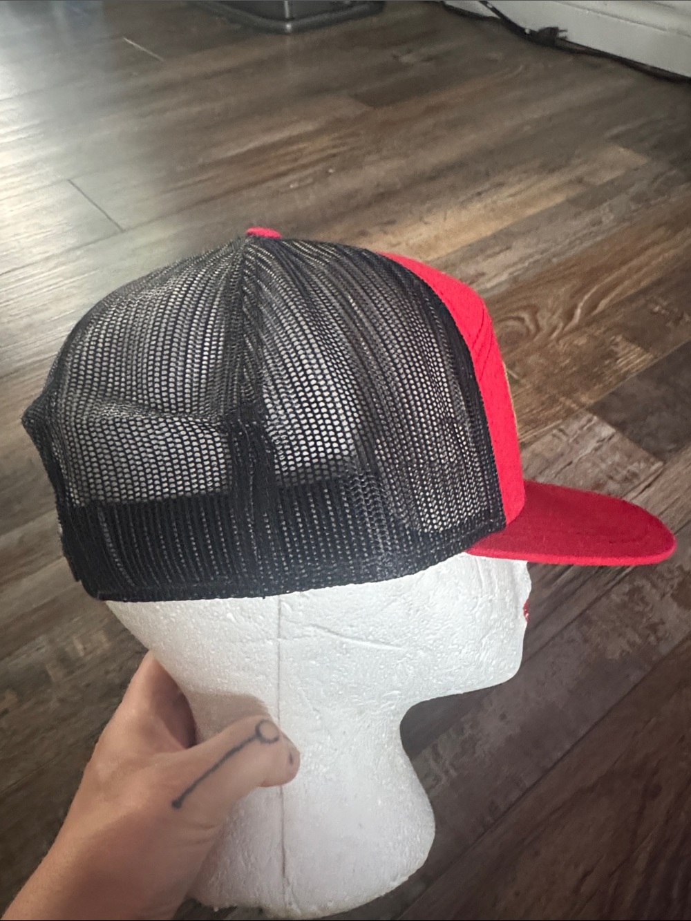 Red Mesh-Back Trucker Hat - Picture 4 of 10